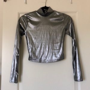 Forever 21 metallic crop top